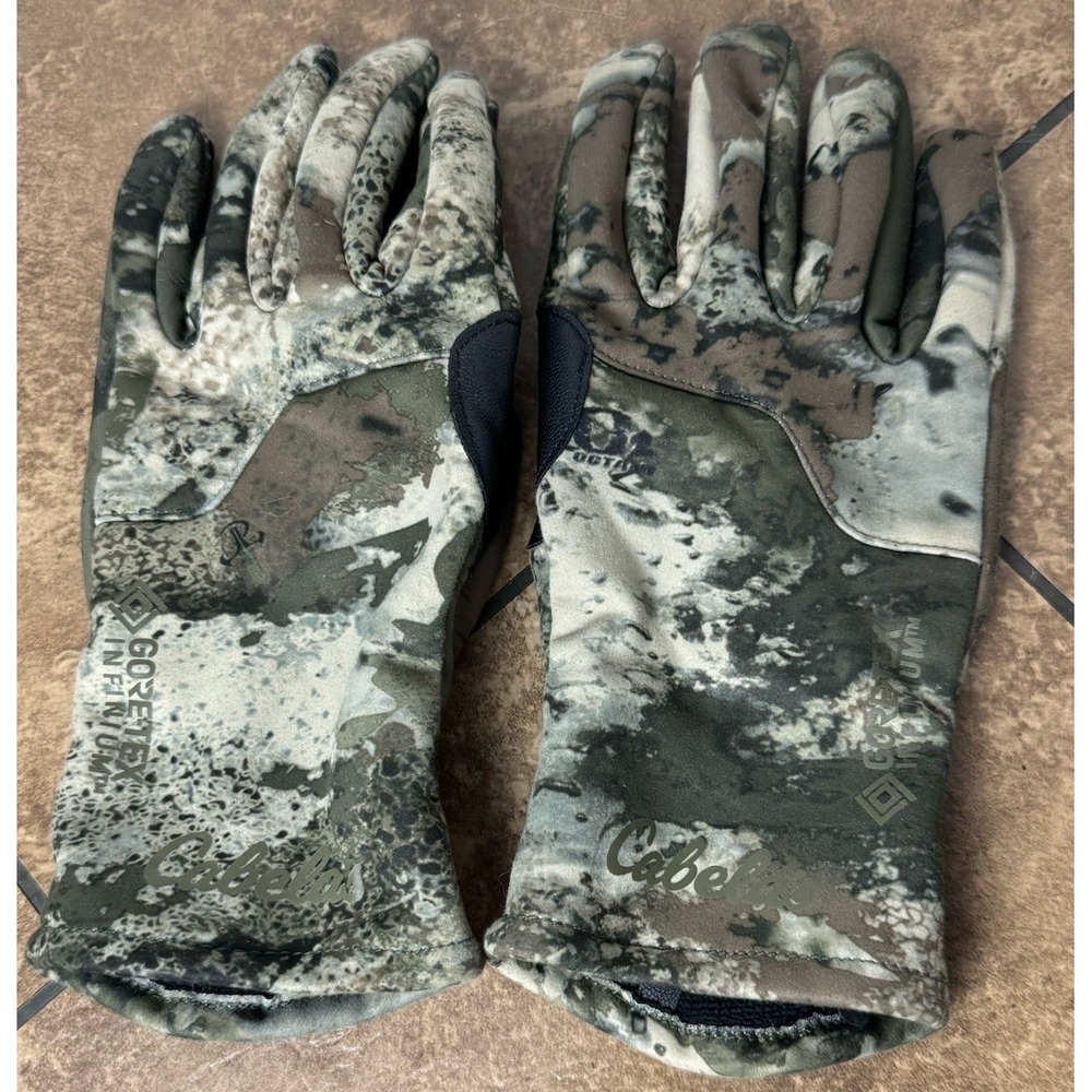 Cabelas Kanati Gore-Tex Infinium TrueTimber Camo Hunting Shooting Gloves Mens L